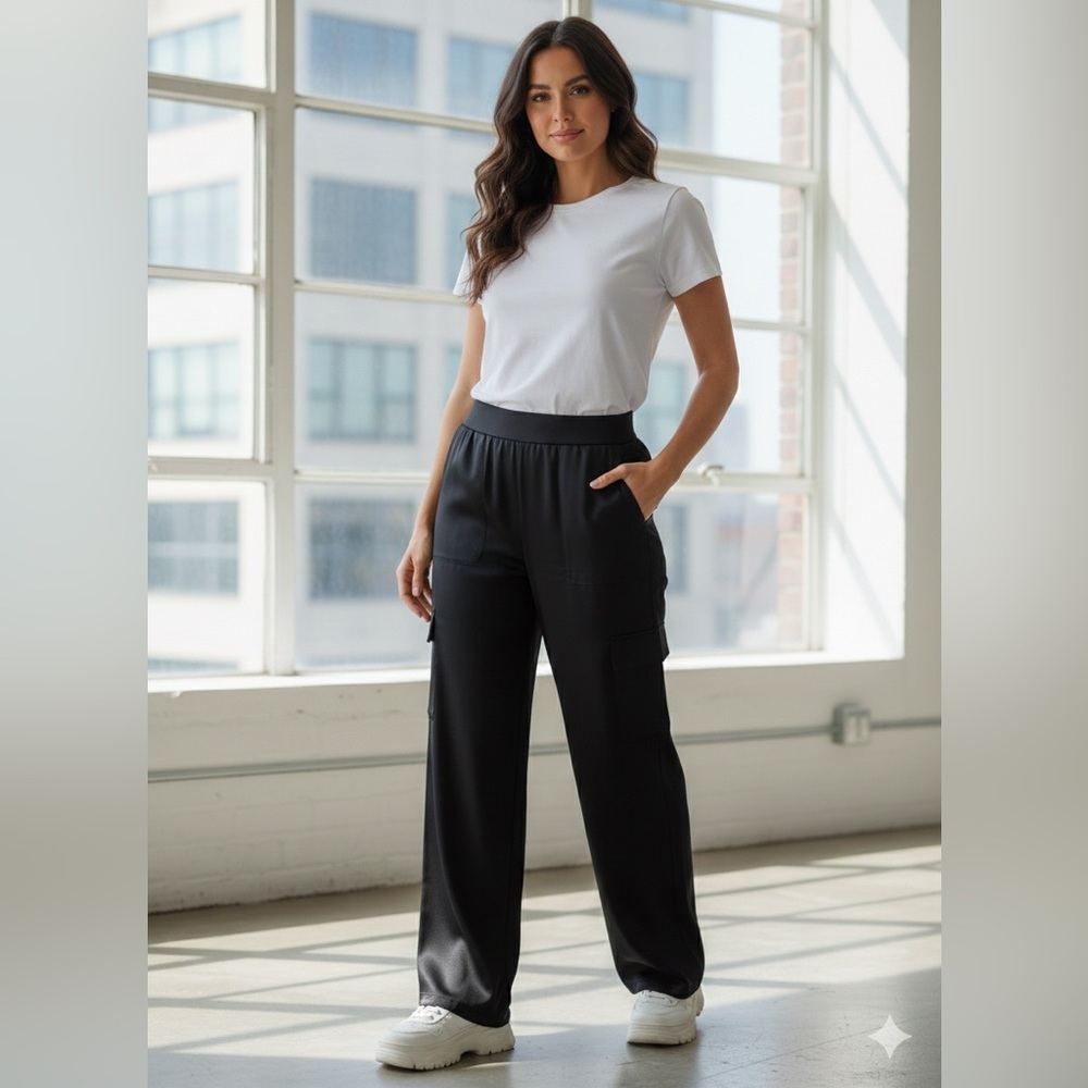 Joie Black Wide-Leg Pants